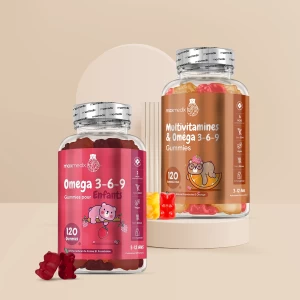 Pack Gummies Multivitaminés et Omega 3-6-9 pour Enfants