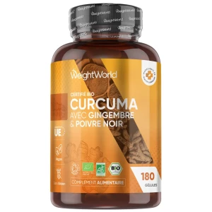 Curcuma Bio avec Poivre Noir et Gingembre