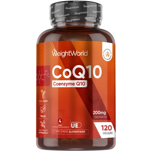 Weightworld Coq10 200Mg 120 Gélules De Coenzyme Q10 Pur